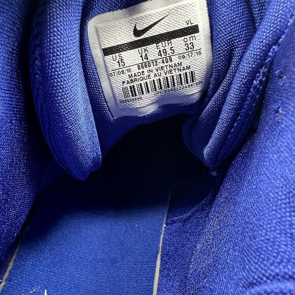 Nike Alpha Menace Pro Mid Football Cleats White Blue 866012-409 Size 15 US - Picture 10 of 10